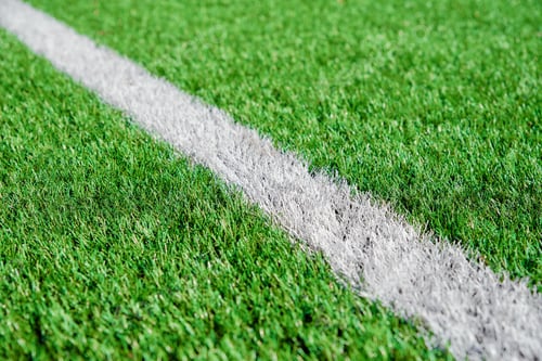 Preview: Green grass on sport field with white line