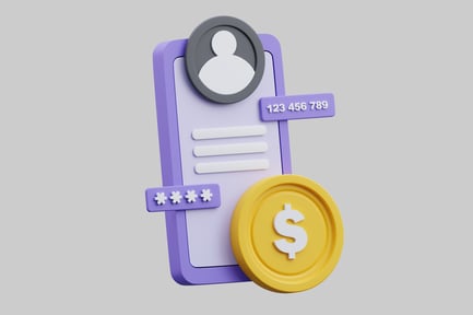 Preview: Minimalist digital banking app asset