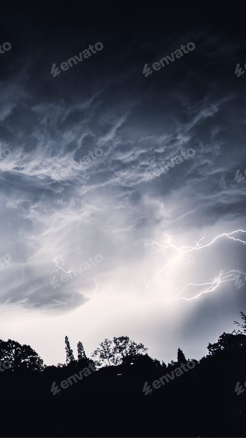 Preview: Stormy night sky mobile phone wallpaper