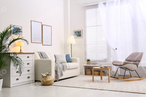 Preview: Modern living room interior with stylish furniture