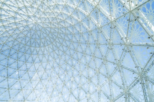 Preview: Construction architecture structure. Glass facade design