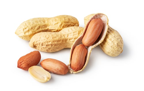 Preview: peanuts on a white background