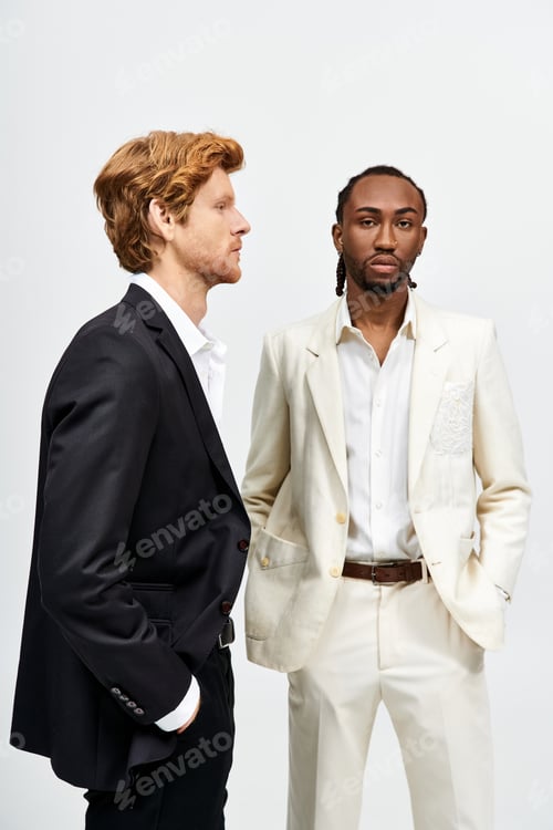 Preview: Dapper Duo: Two Stylish Men in Suits