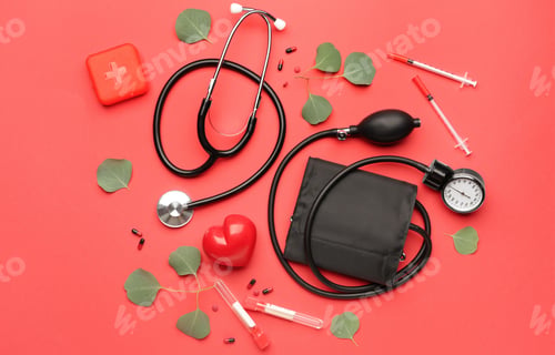 Preview: First aid kit concept, medicine equipment set in a suitcase box