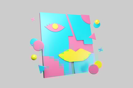 Preview: Abstract geometric face art