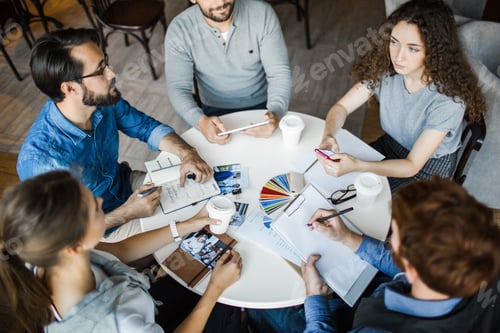 Creative Team Collaborating on a Business Project