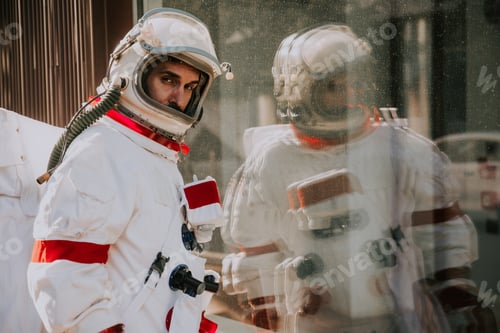 Preview: spaceman in a futuristic station