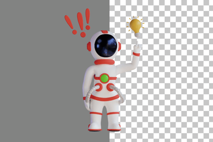 Preview: Astronaut Get And Ideas 3D Illustration