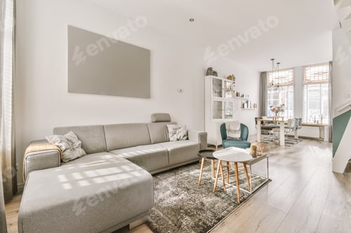 Preview: Stylish living room with comfortable furniture