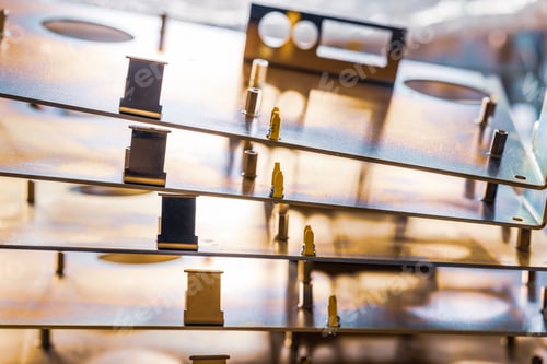 Preview: Metal boards and accessories lie on the surface