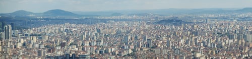 Preview: panorama of Istanbul Asian Side Urban building blocks