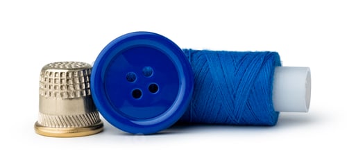 Preview: Tailor, needles and threads over white background