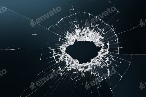 Preview: Smashed glass dark background with design space