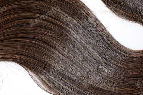 Preview: brown hair on white background