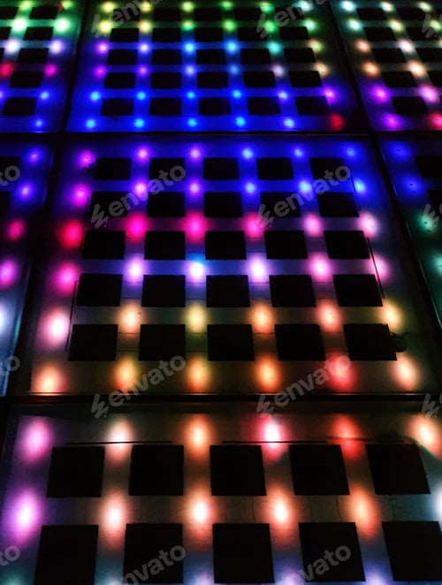 Preview: colorful lights on floor at Zadar, Croatia