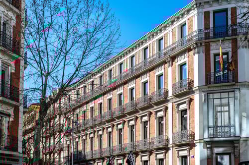 Preview: Luxury old residential buildings in Serrano Street in Madrid