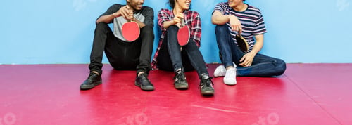 Preview: Table Tennis Ping-Pong Friends Sport Concept