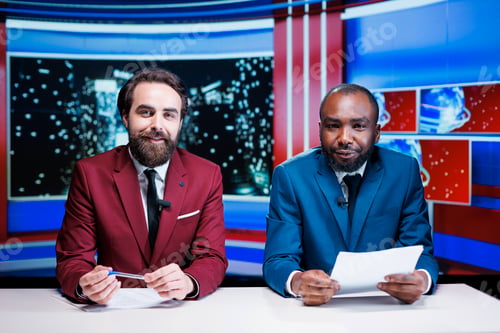 Preview: Journalists reporting latest news live
