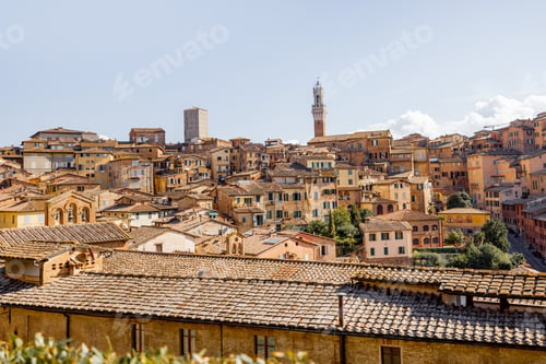 Preview: Cityscape of Siena town in Tuscany region of Italy