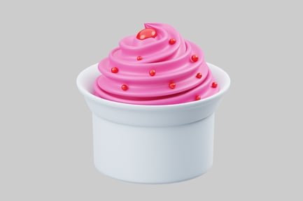 Preview: Pink swirl dessert with sprinkles