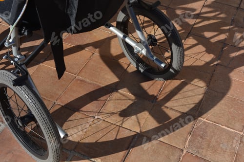 Preview: Concept : disabled and handicapped, a wheelchair outdoors