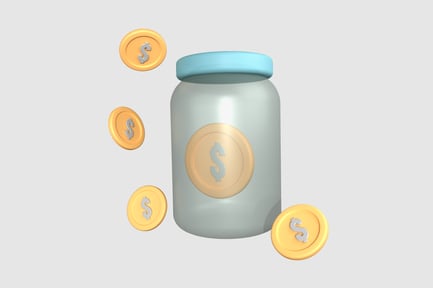 Preview: Crowdfunding Jar Simple 3D Illustration