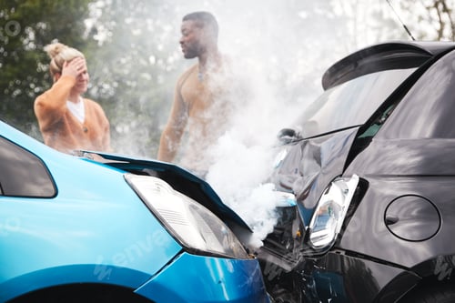 Preview: Two Angry Motorists Arguing Over Responsibility For Car Accident