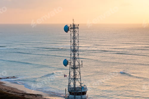 Preview: Communication Tower at sunset