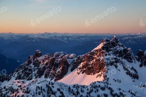 Preview: Aerial view of Canadian Mountain Landscape