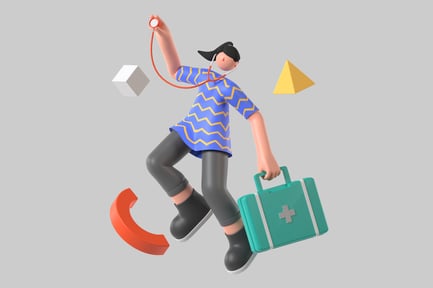 Preview: Cartoon doctor with medical bag