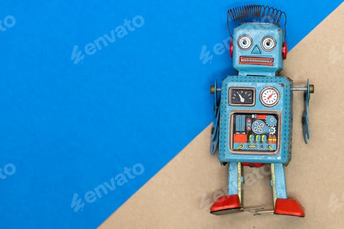 Preview: Vintage tin toy robot