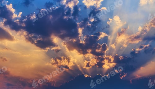 Preview: Sunset sky with clouds