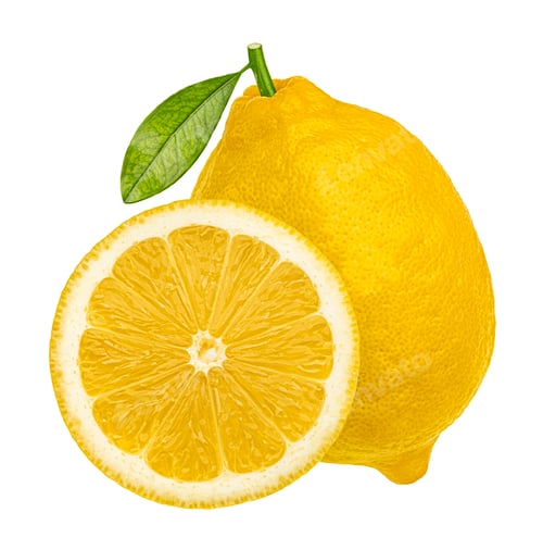 Preview: Lemon isolated on white background