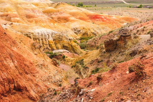 Preview: Unique Mars red colorful landscape. Chagan-Uzun Altai, Russia