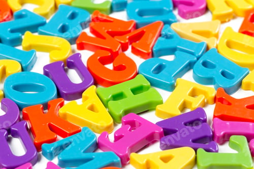 Preview: colorful toy alphabet letters