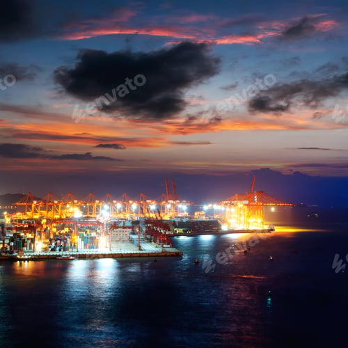 Preview: Harbor at night