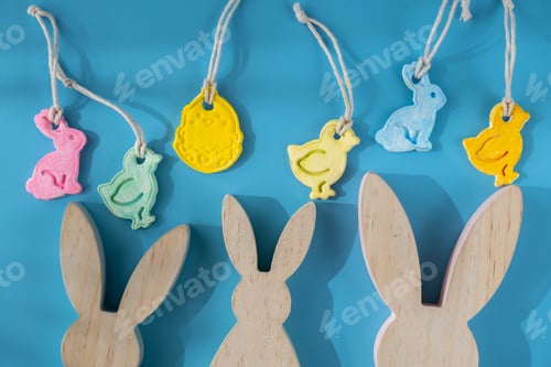 Preview: White air dry clay for making decor to EASTER holiday. Creating hobby recreation activity that