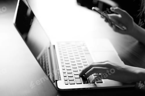 Preview: Working from Home with Laptop and Phone