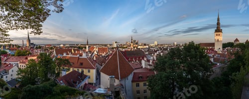Preview: Panoramic aerial view of Tallinn Old Town - Tallinn, Estonia