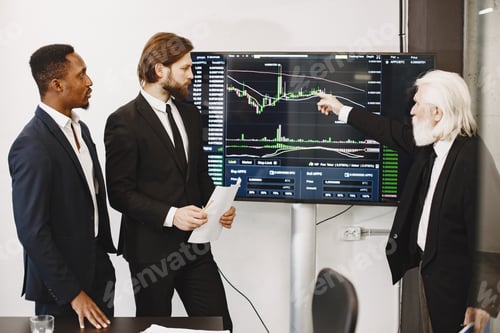 Preview: Three busines partners men in the office