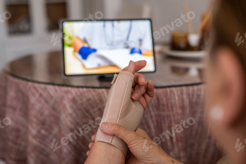 Preview: Senior woman receiving medical advice and support from the comfort of her home
