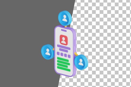 Preview: Social Network 3D Icon