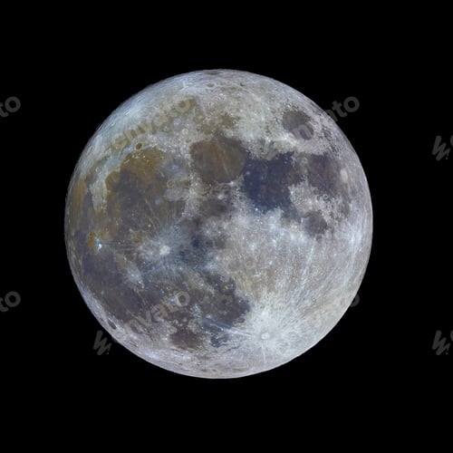 Preview: Full Moon with natural colors in the night sky