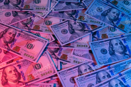Preview: Money background pattern. Dollars