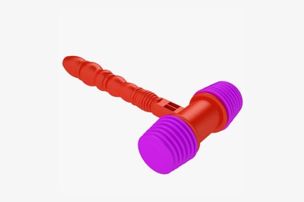 Preview: Red and Purple Plastic Toy Hammer