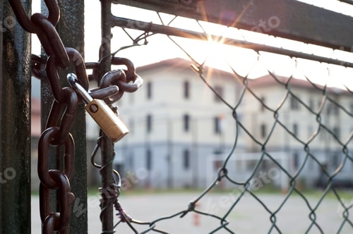 Preview: Lock And Hole In The Net Against The Light