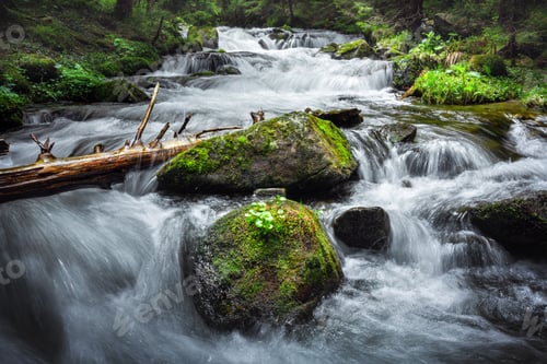 Preview: Beauty waterfall on mountain