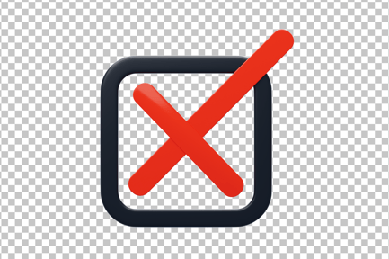 Preview: Blocked White Line UI 3D Icon