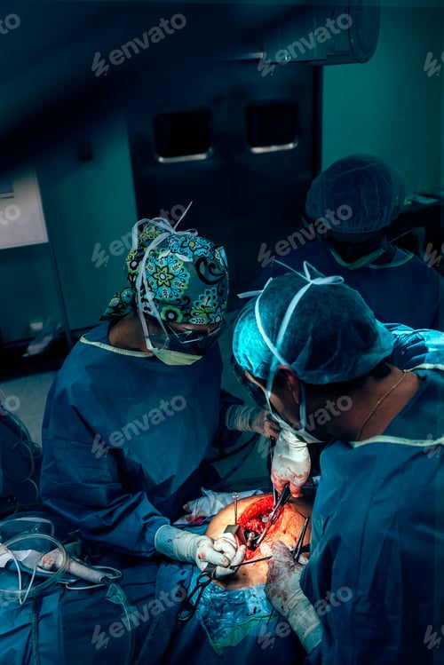 Preview: Surgeons Performing Operation in Hospital Operating Room
