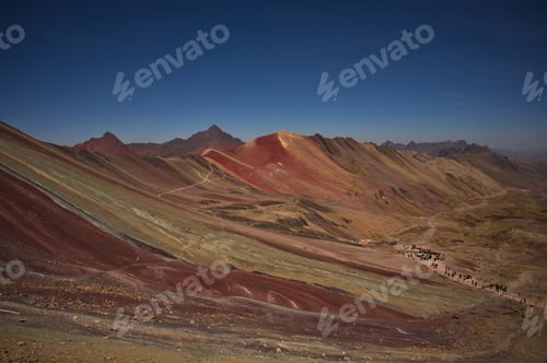 Preview: Scenic view on Rainbow mountain in Peru